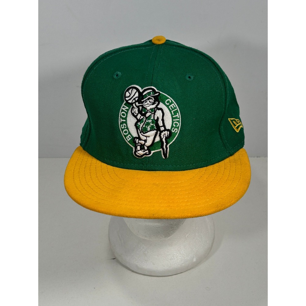 New Era Boston Celtics Snapback Hat Green Yellow NBA Hardwood Classics Cap‎
